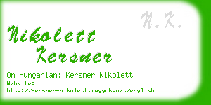 nikolett kersner business card